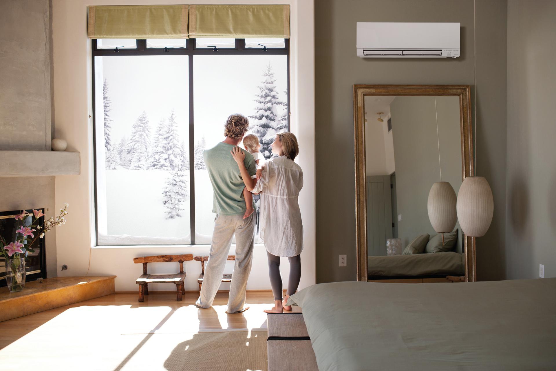 Family comfortable at home with Mitsubishi Electric system